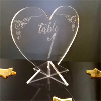 Table Numbers - hearts